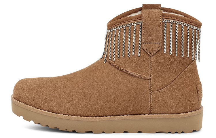 Угги женские UGG Classic Mini Fringe, коричневый