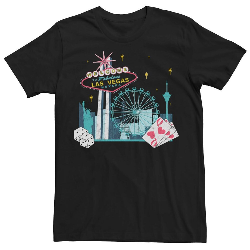 

Мужская футболка с открыткой Welcome Vegas Licensed Character, черный