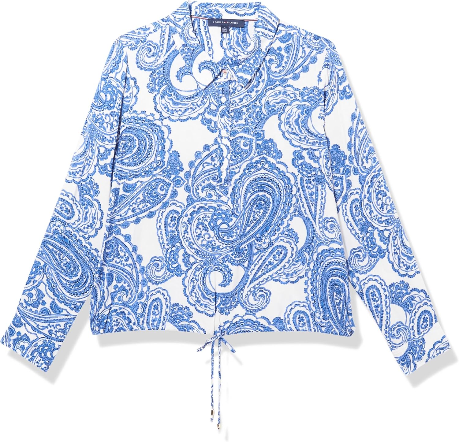 

Женская блузка-поповер с длинными рукавами и завязкой от Tommy Hilfiger, Sky Captain Multi