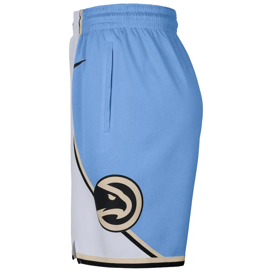 Шорты баскетбольные Swingman City Edition мужские Nike, белый/синий — фото 3