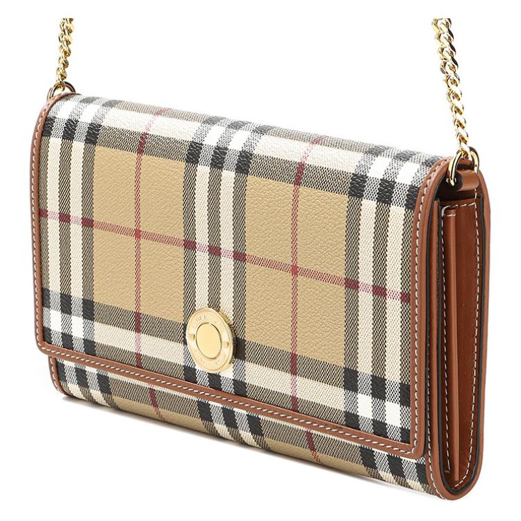 Женская поясная сумка Burberry из полиуретана, золотистая — фото 3