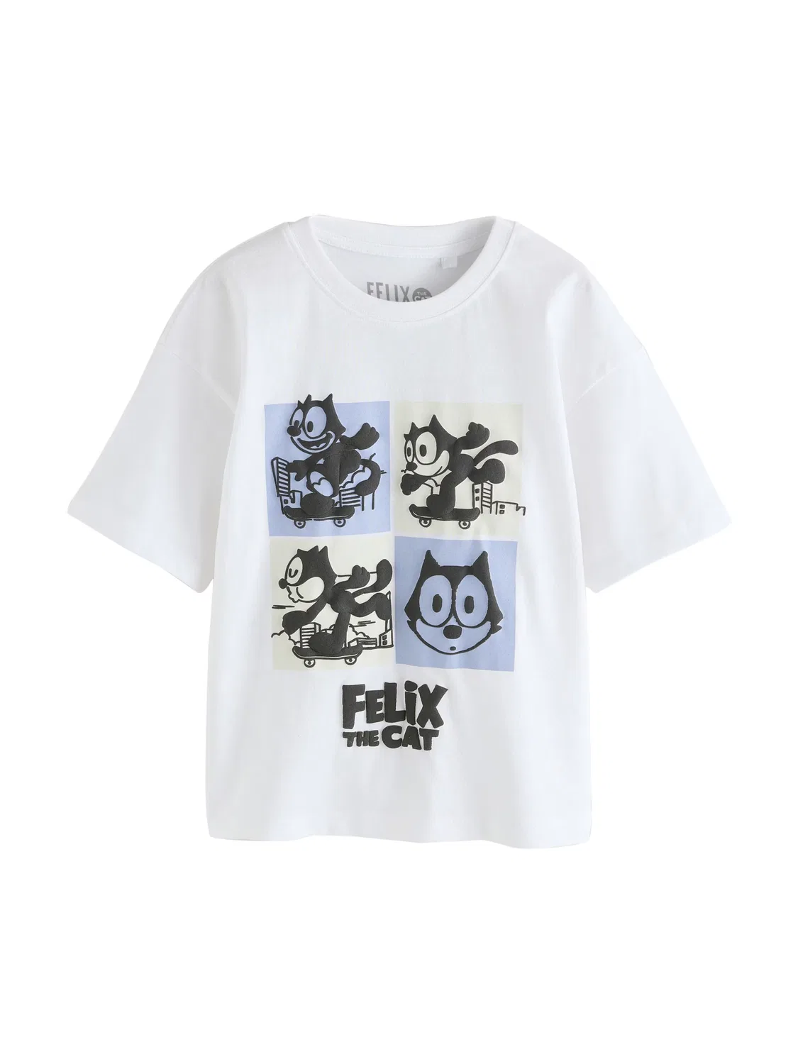 Футболка 'Felix Cat' Next, White/Wool White