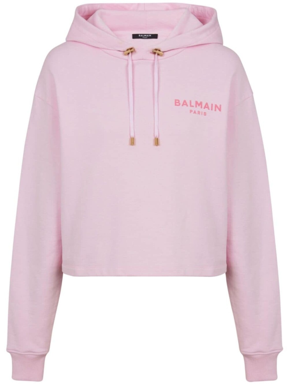 

Balmain толстовка с капюшоном из хлопка с набивным логотипом, розовый