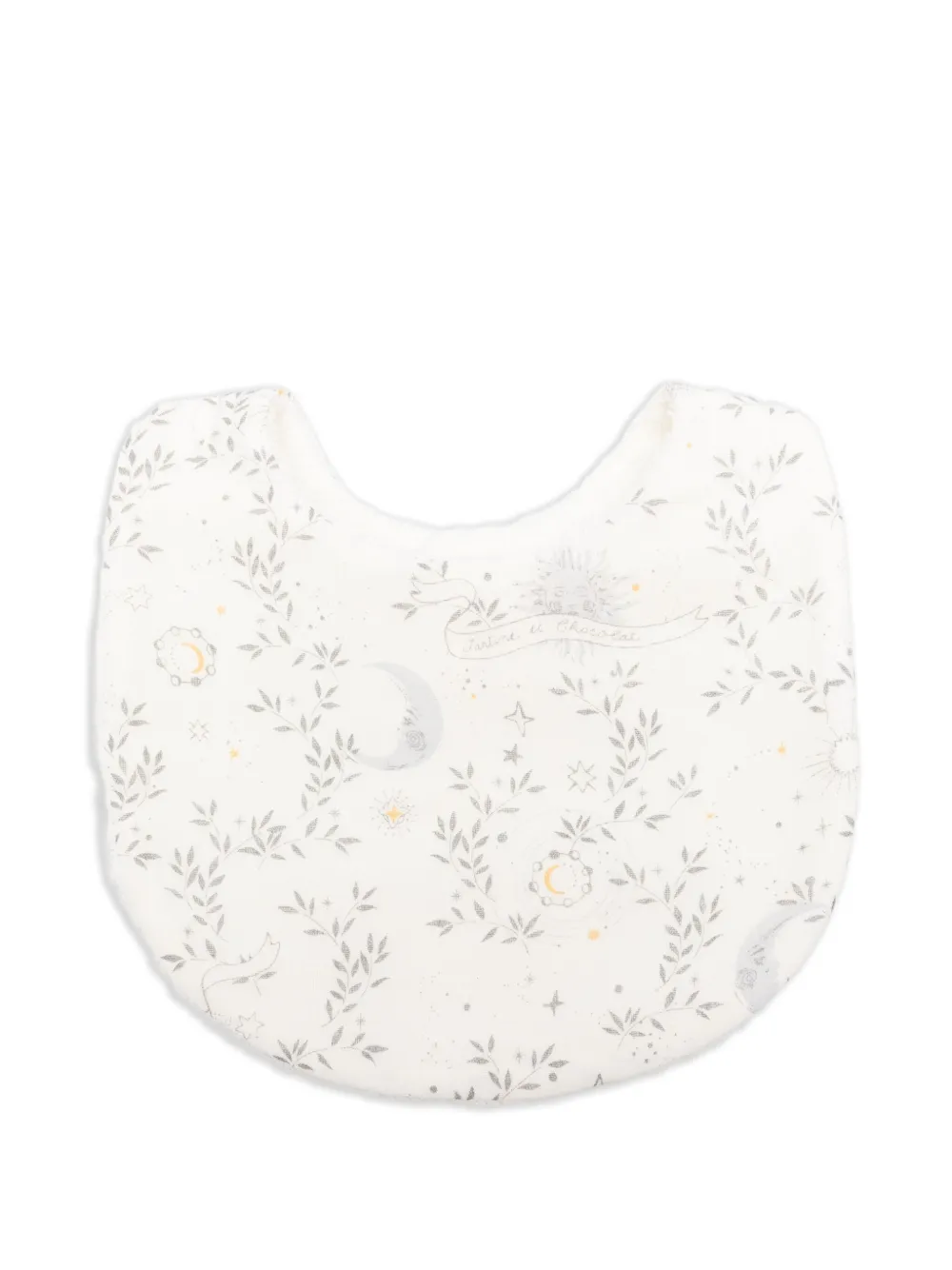 

Нагрудник из хлопка с принтом в виде листьев Tartine Et Chocolat, белый