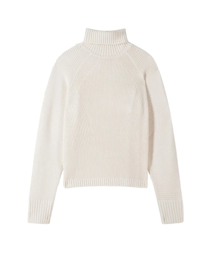 

Незаменимый свитер с высоким воротником крупной вязки Patrizia Pepe, белый