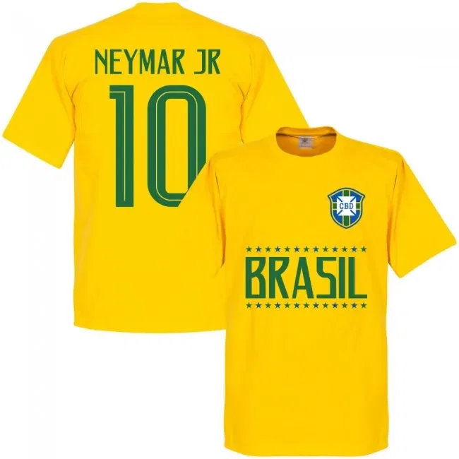 Футболка детская с Неймаром 10 Brazil, желтый