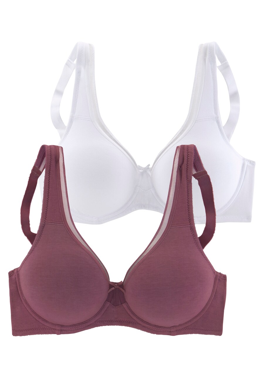 

Бюстгальтер-минимайзер PETITE FLEUR, цвет Burgundy/White