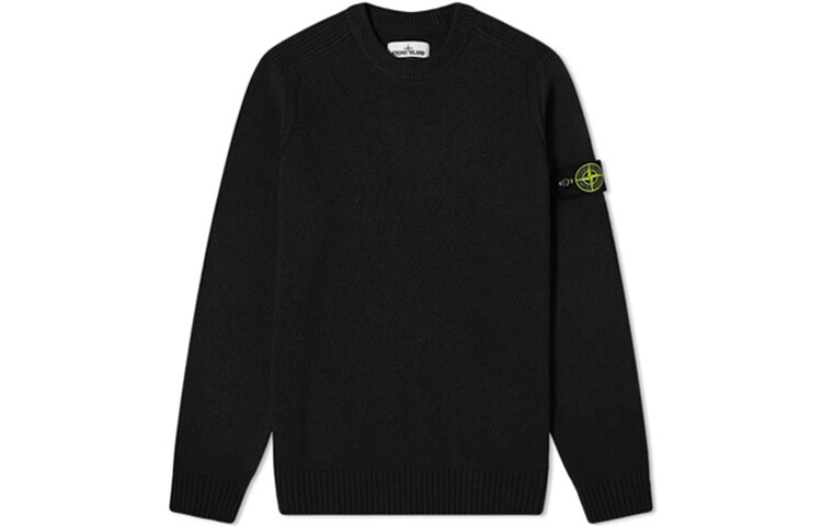 

Толстовка мужская Stone Island с нашивкой, черный