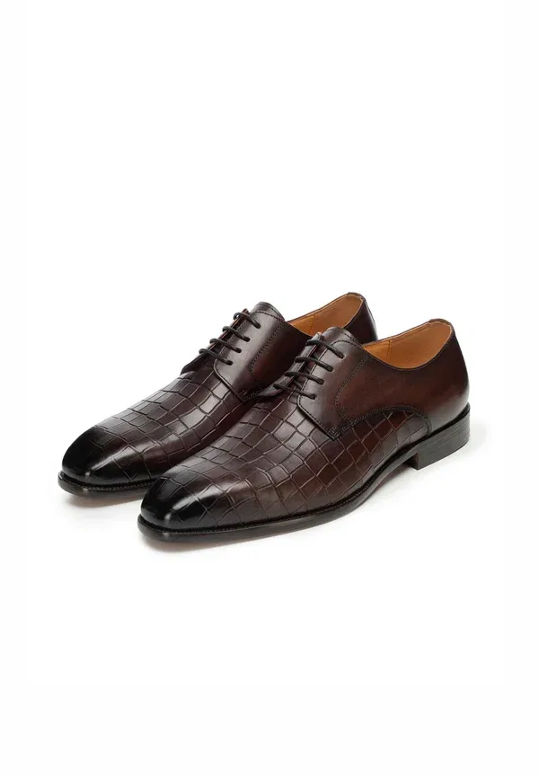 Дерби с крокодиловой текстурой Smart Lace Ups Wittchen, коричневый — фото 2