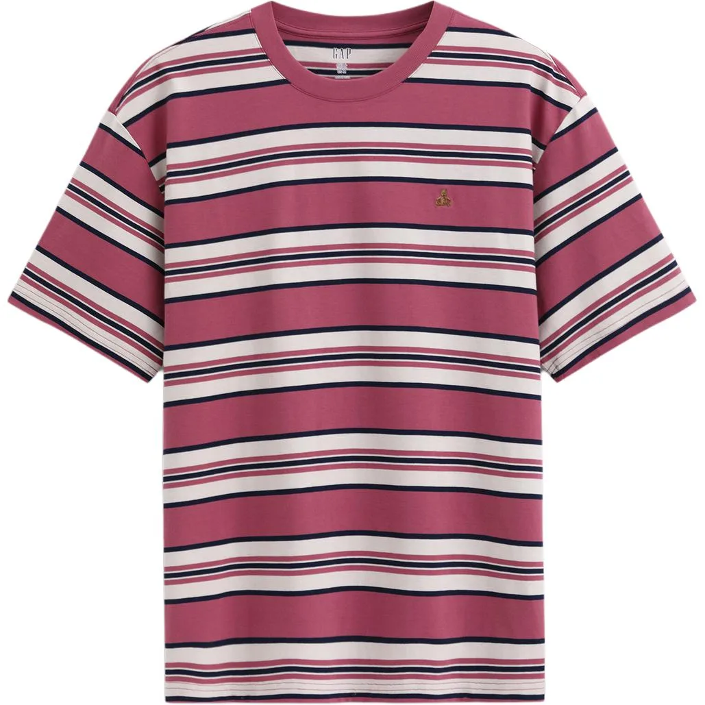 Футболка унисекс с круглым вырезом GAP, Rose Red Stripes