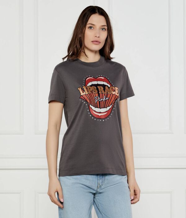 

Футболка трапани губы гонка Regular fit Pinko, черный