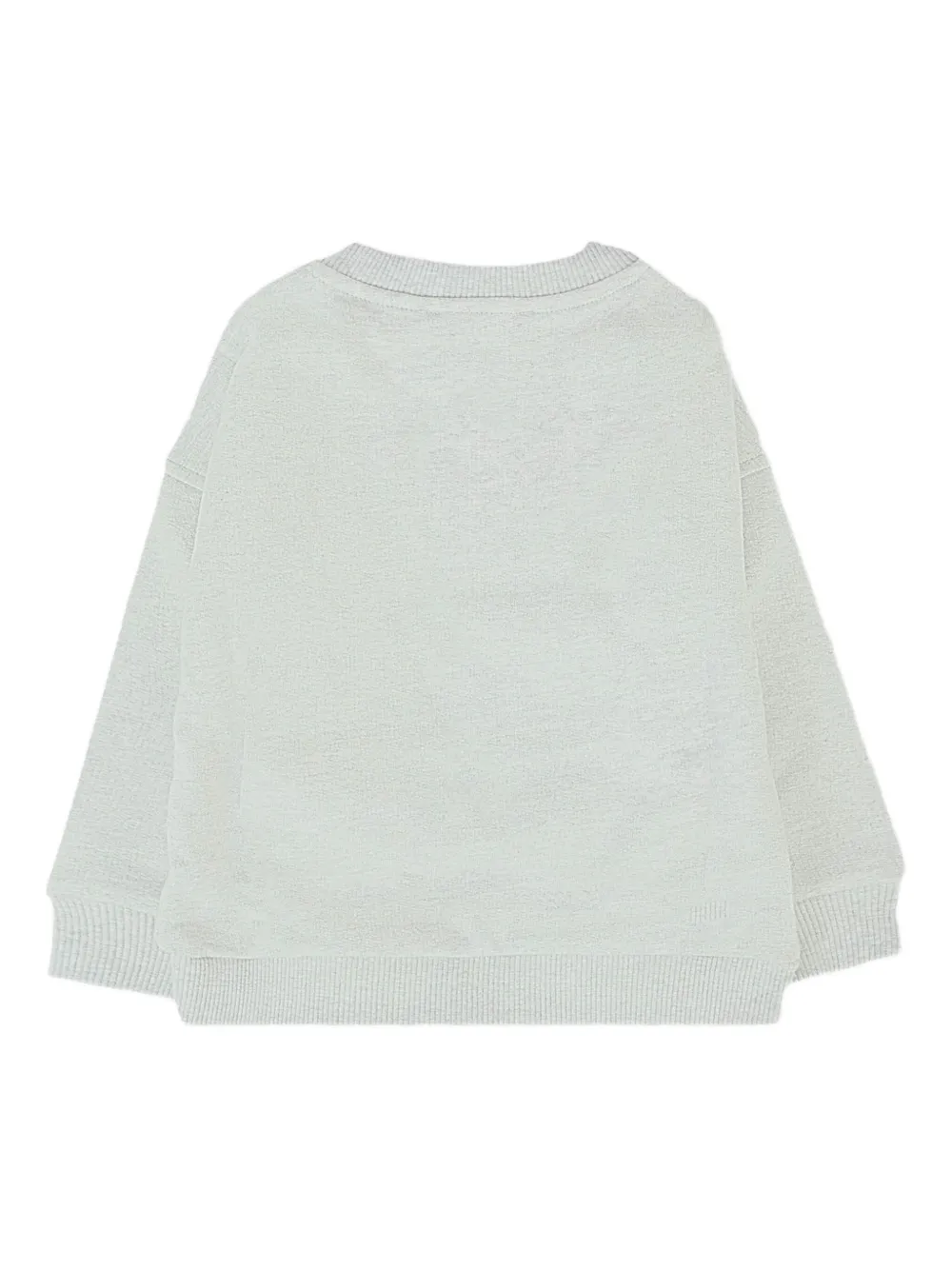 Толстовка Teddy-print crew-neck top Moschino Kids, серый — фото 2