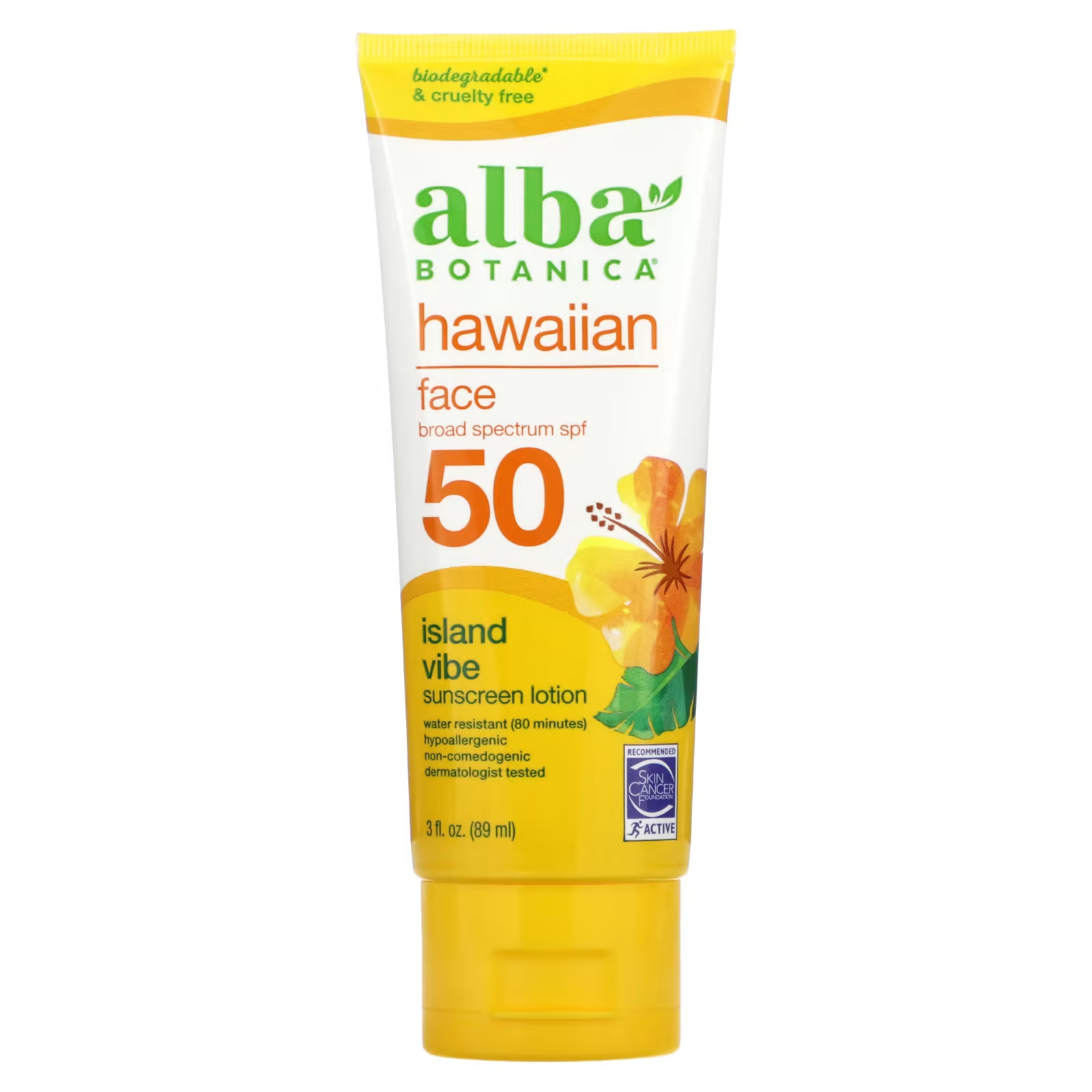 

Солнцезащитный лосьон Alba Botanica SPF 50 Island Vibe для лица, 89 мл