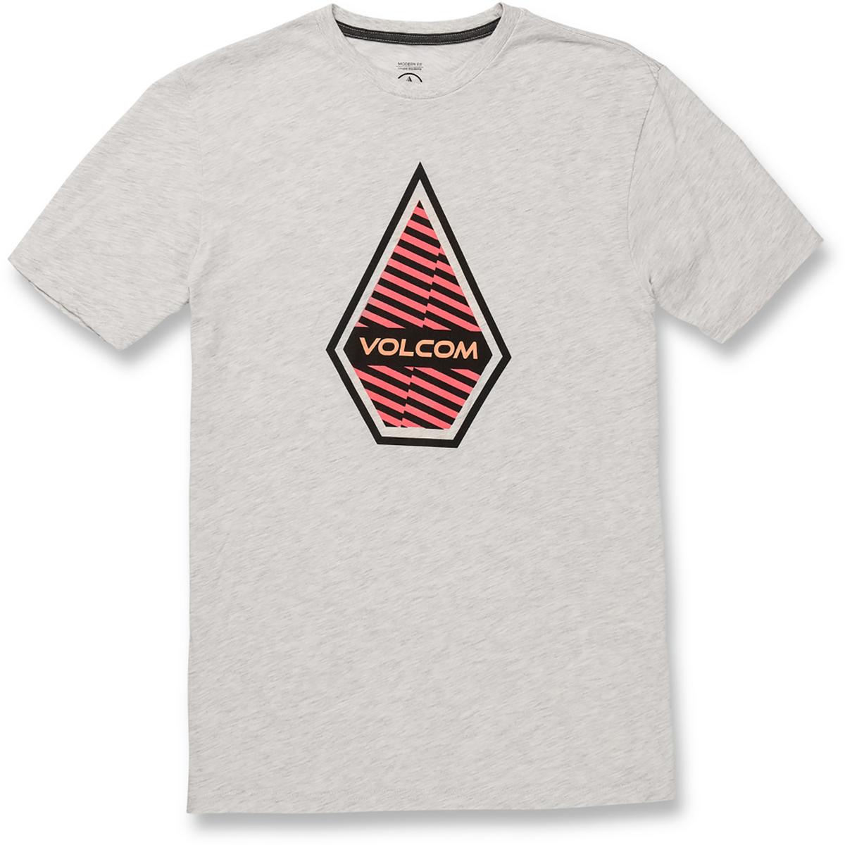 

Мужская футболка с круглым вырезом и логотипом Volcom, цвет bone heather