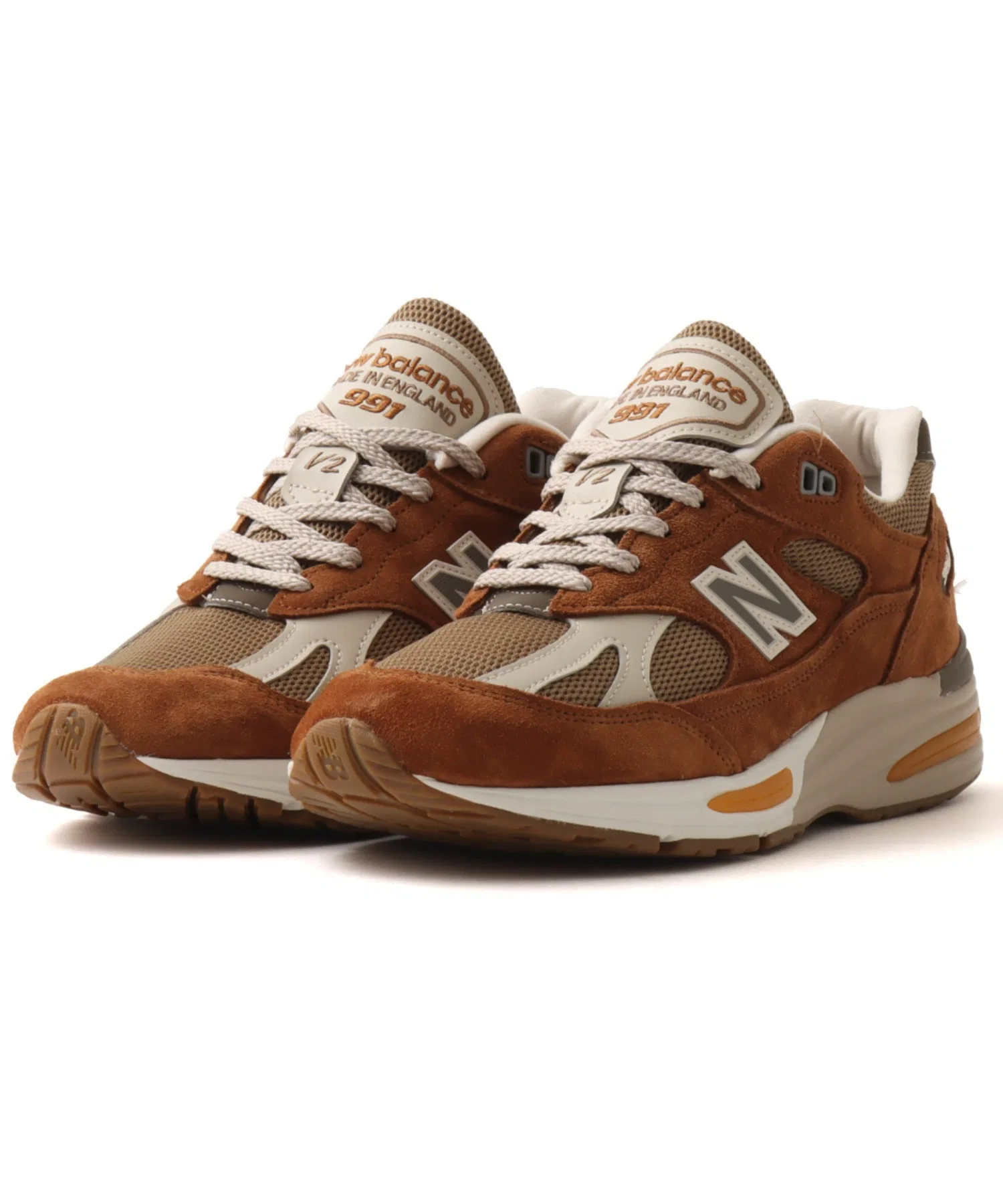 Унисекс кроссовки из замши New Balance U991GB2 коричневые