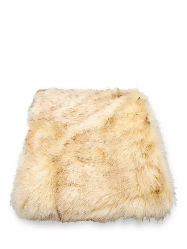 

Плед Laura Ashley Berwyn Faux Fur, кремовый
