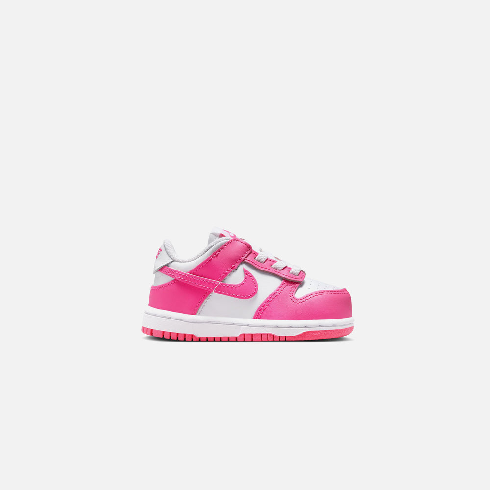 

Кроссовки Nike TD Dunk Low, цвет White/Laser Fuchsia