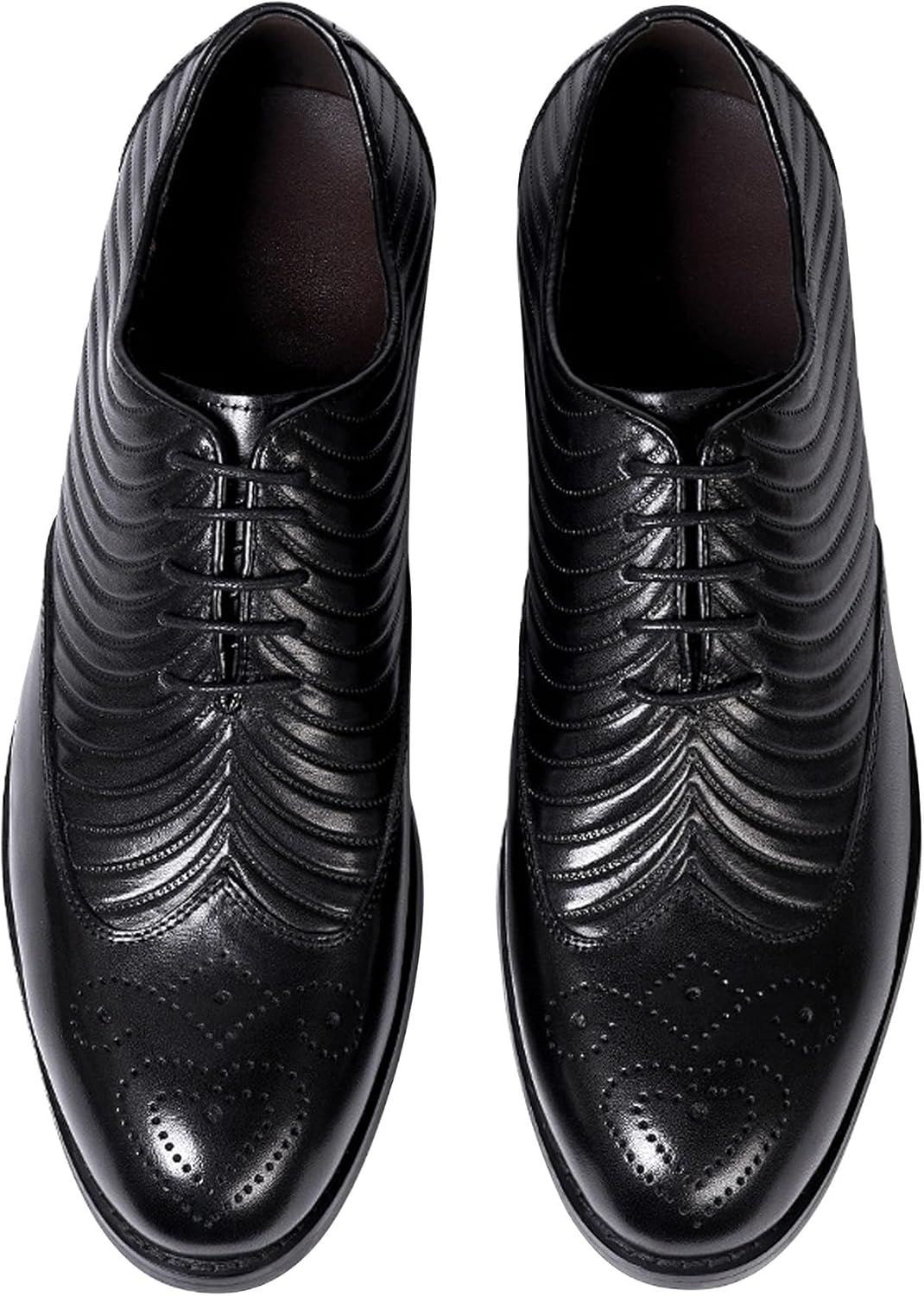 

Мужские классические туфли Oxfords, туфли под костюм, цельнокожаные Oxfords, модные туфли для выпускного вечера, свадьбы, деловые и повседневные, современные Derby, удобные туфли под смокинг для мужчин Santimon, черный