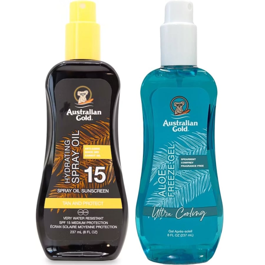 

Защитный спрей-масло Australian Gold SPF15 + гель Aloe Freeze