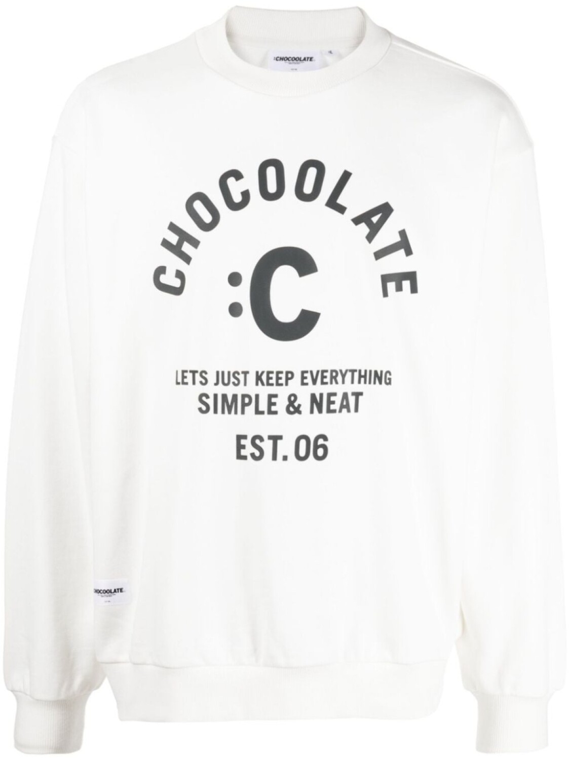 

Chocoolate slogan-print cotton sweatshirt, белый