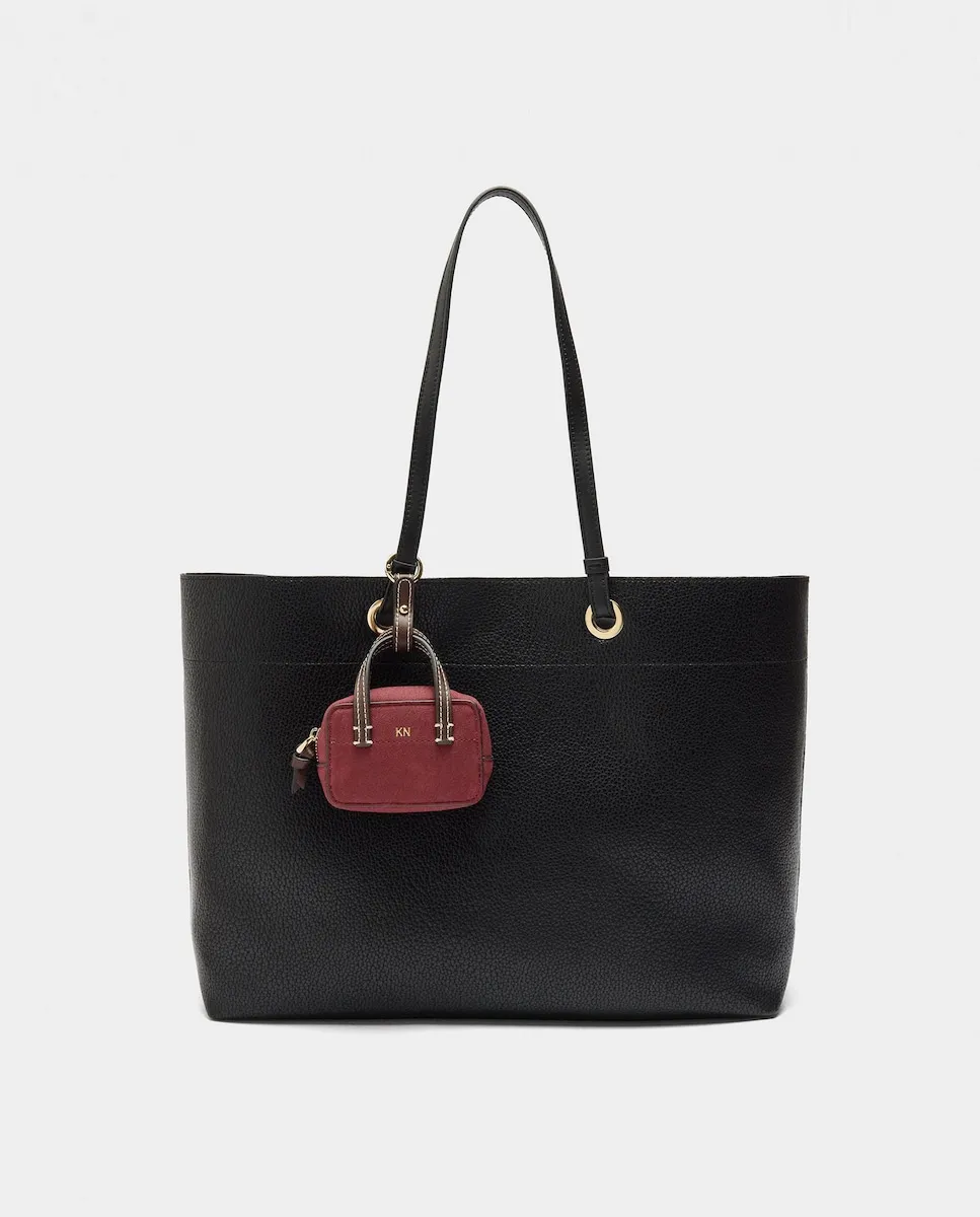 

Женская сумка-папка для ноутбука 13 с многофункциональной конструкцией, застежкой-молнией и съемным брелоком для сумки Parfois, черный