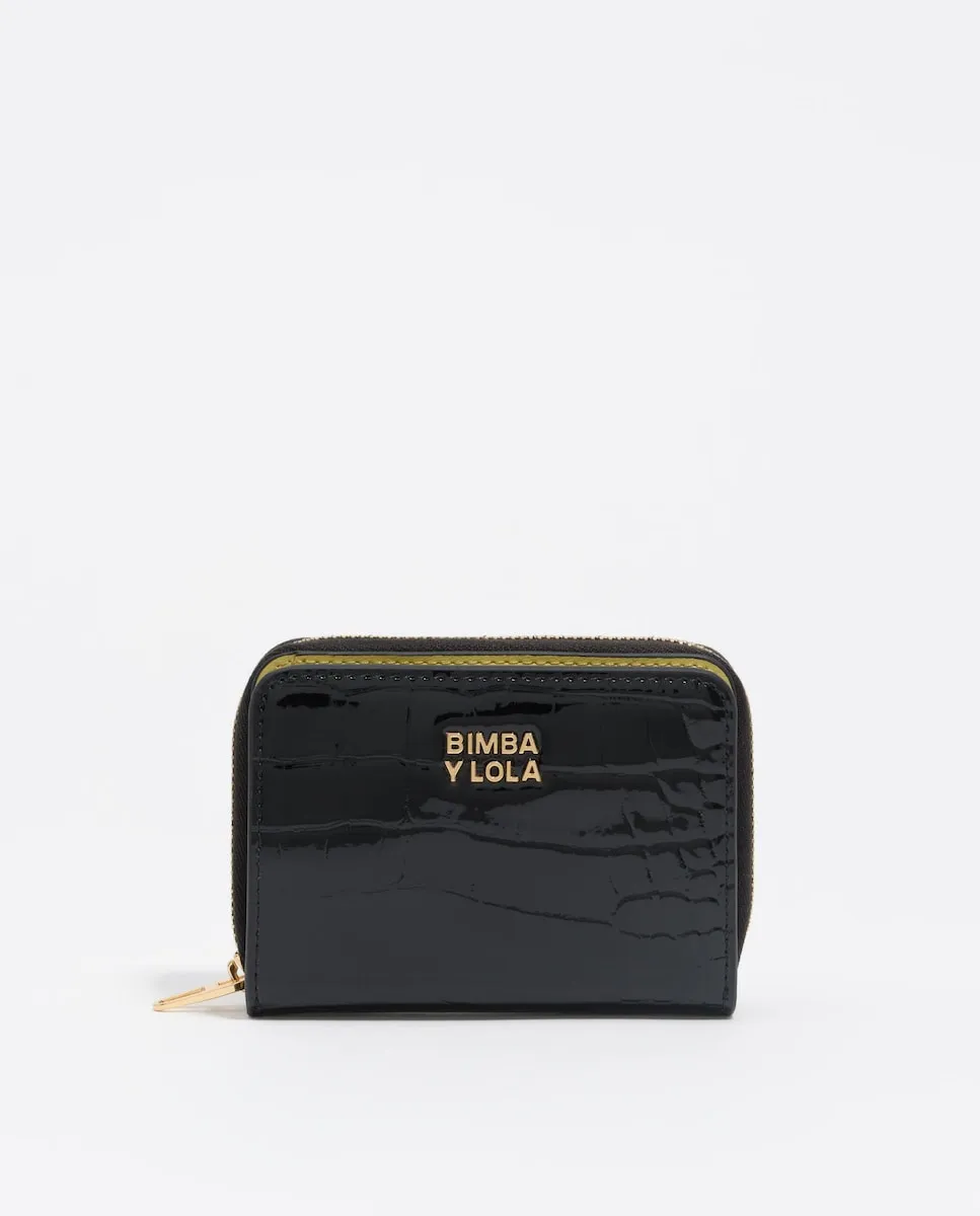 

Женский кошелек, черная с блестящей текстурой Bimba y Lola
