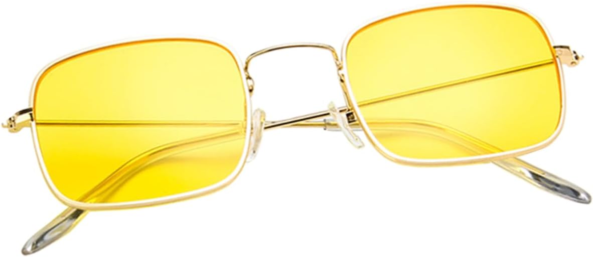 

Солнцезащитные очки GALPADA в ретро-квадратной оправе для женщин. Креативные очки для пляжа. Легкие, декоративные, с прочной конструкцией. Прозрачный дизайн желтого цвета для неповторимого стиля, Yellow