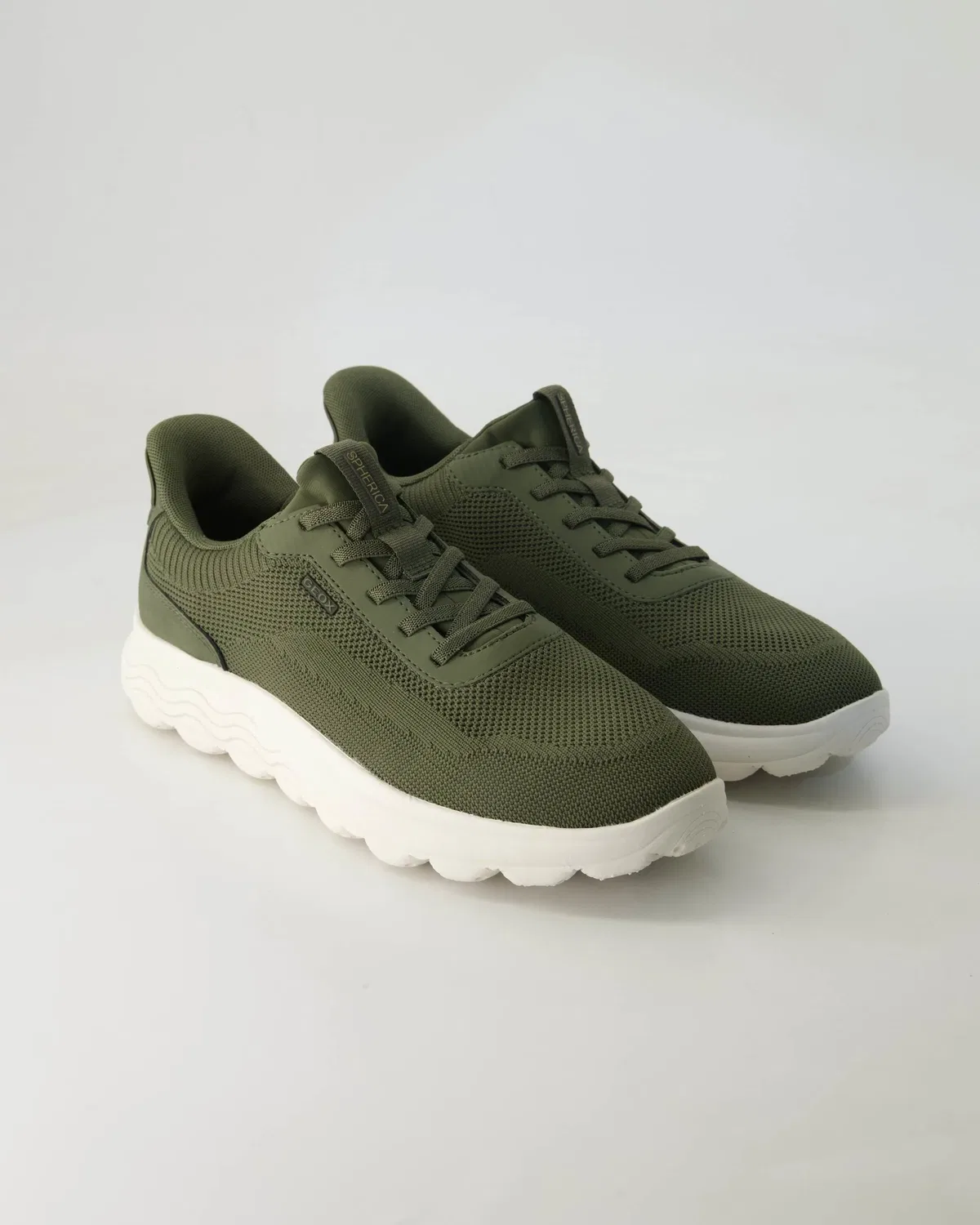 Кроссовки низкие, slip-on, Geox, зеленый