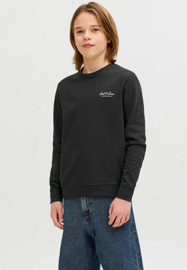 Свитшот с графическим принтом jjearchive и круглым вырезом Jack & Jones Junior, Black — фото 2