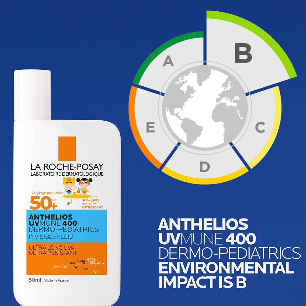 Anthelios dermo-pediatrics защитный флюид с легкой текстурой и фактором защиты 50+ La Roche-Posay, 50 мл — фото 4