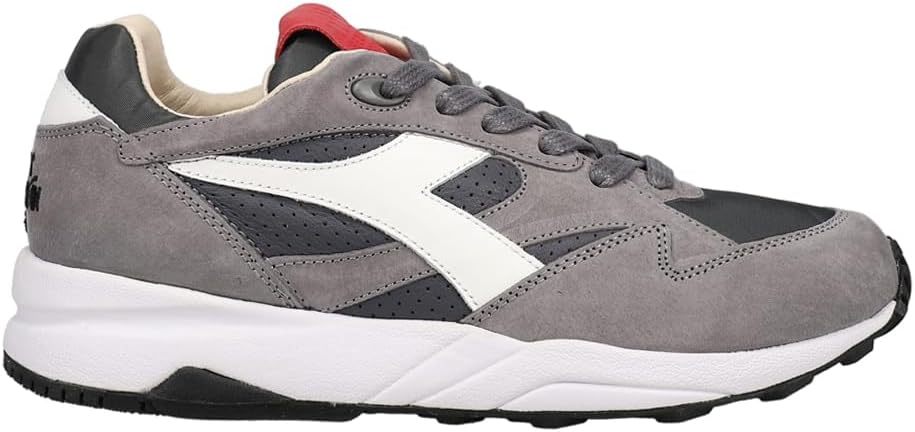 Мужские кроссовки Diadora Eclipse Italia с перфорацией и шнуровкой - серые