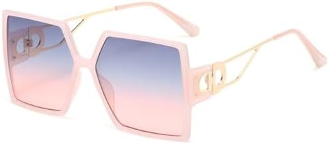 

Солнцезащитные очки большого размера 2027 года для женщин, градиентные модные солнцезащитные очки для женщин, очки для активного отдыха и путешествий, защита от УФ-излучения UV400 MTZJH, Pink