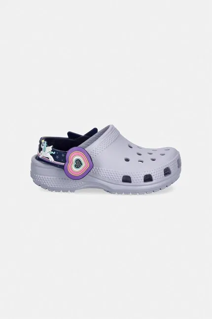 Шлепанцы детские с подсветкой Imagination Lights BKSTRP CLOG T Crocs, фиолетовый — фото 2