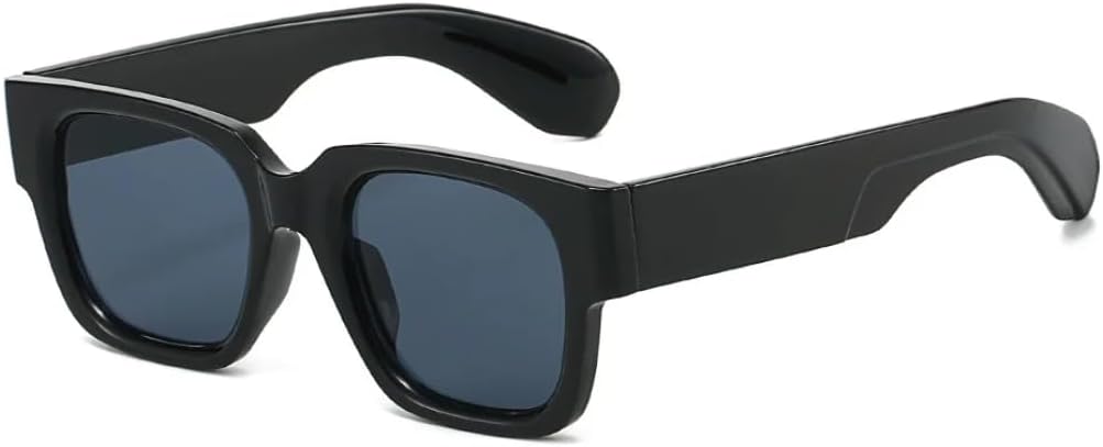 

Ретро-солнцезащитные очки квадратной формы с нестандартной цветовой гаммой для женщин, с леопардовым градиентом, для мужчин, повседневные очки с защитой от УФ-излучения UV400 UATXTAU, Black