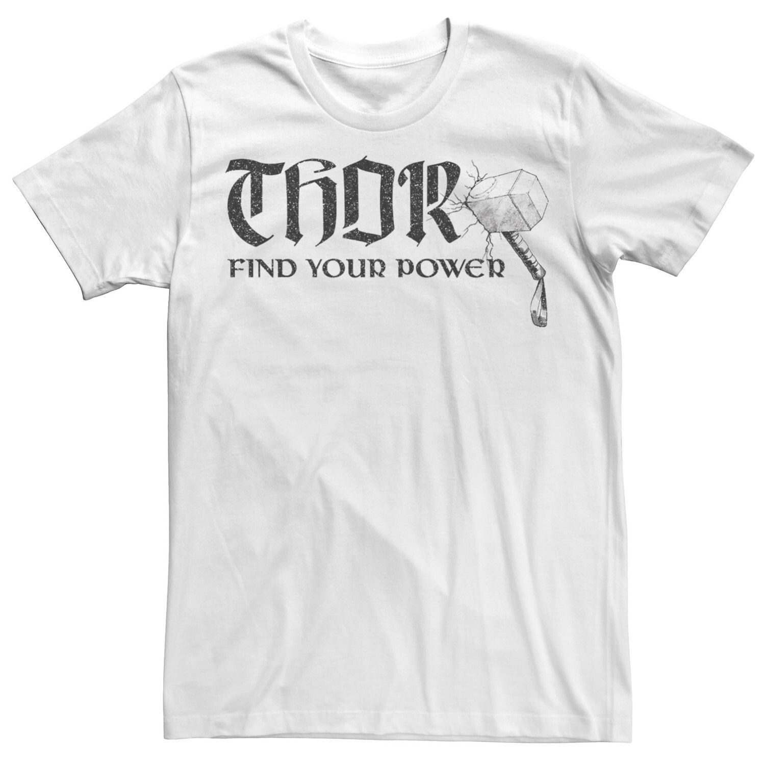 

Мужская футболка с надписью Marvel Thor Find Your Power Hammer Licensed Character