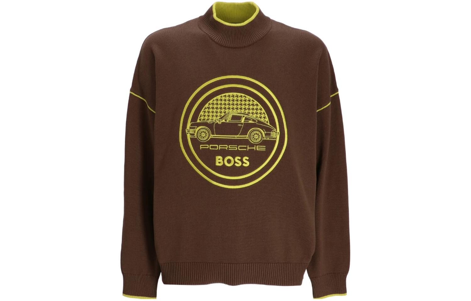 

HUGO BOSS Толстовка мужская коричнево-зеленая