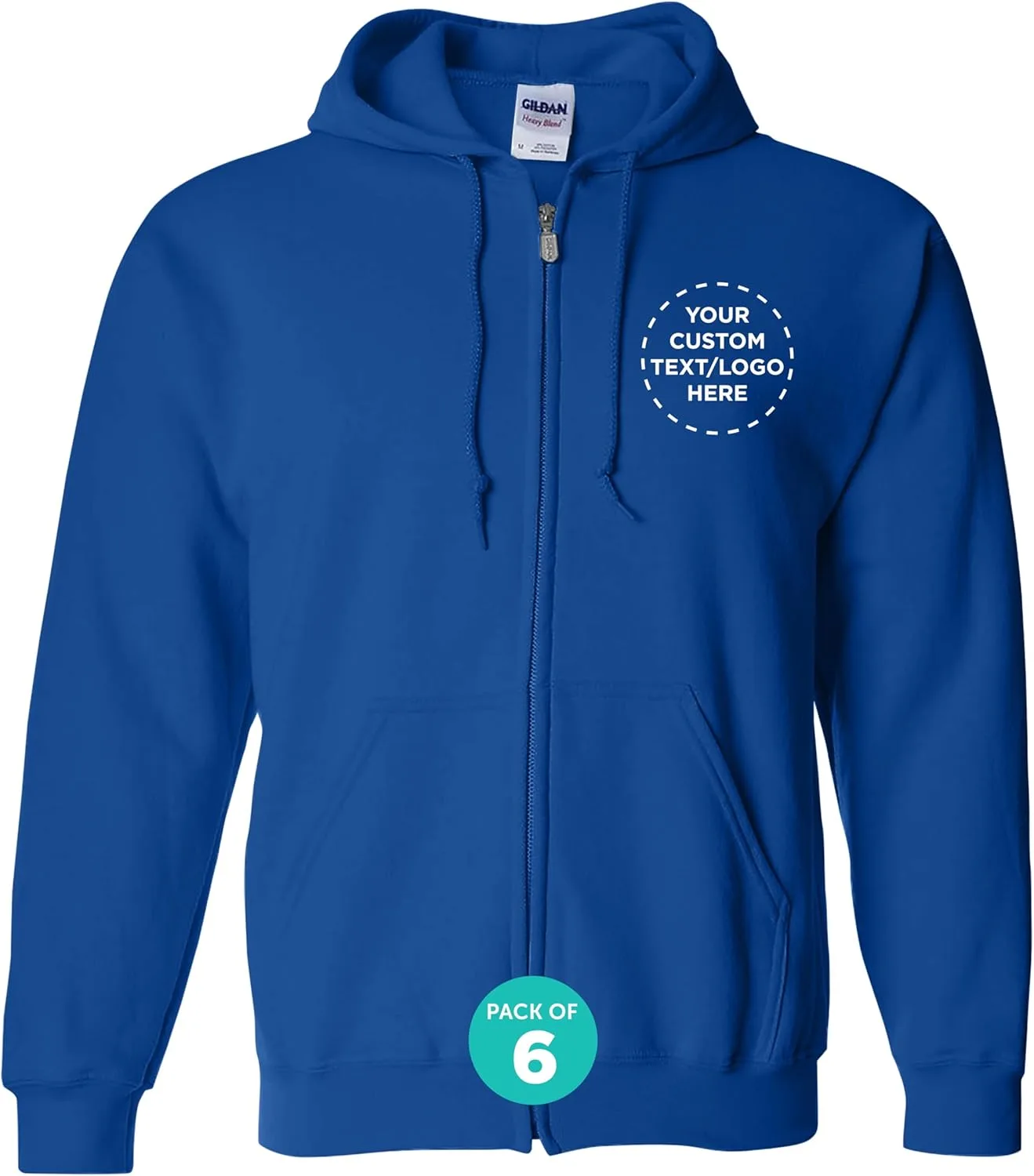 

Толстовка с капюшоном на молнии 50/50 Cotton Polyester Blend DISCOUNT PROMOS