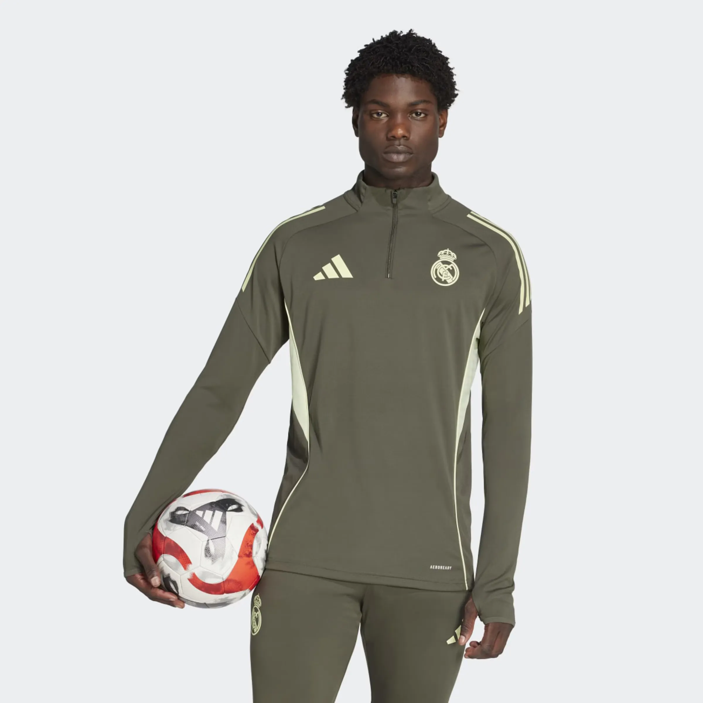 

Тренировочная толстовка для мужчин Real Madrid CF 2025-2026 Tiro 25 Competition adidas, серый