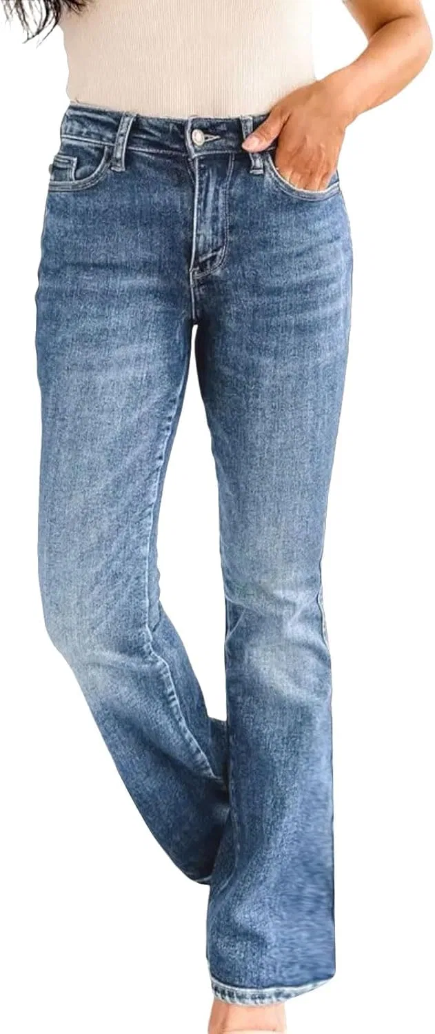 Джинсы bootcut, shaping, Light Blue — фото 4
