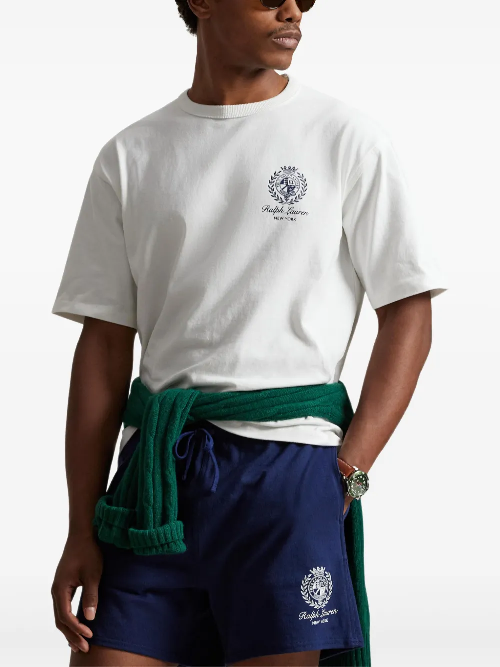 Футболка из джерси с графичным принтом Polo Ralph Lauren, нейтральный — фото 3
