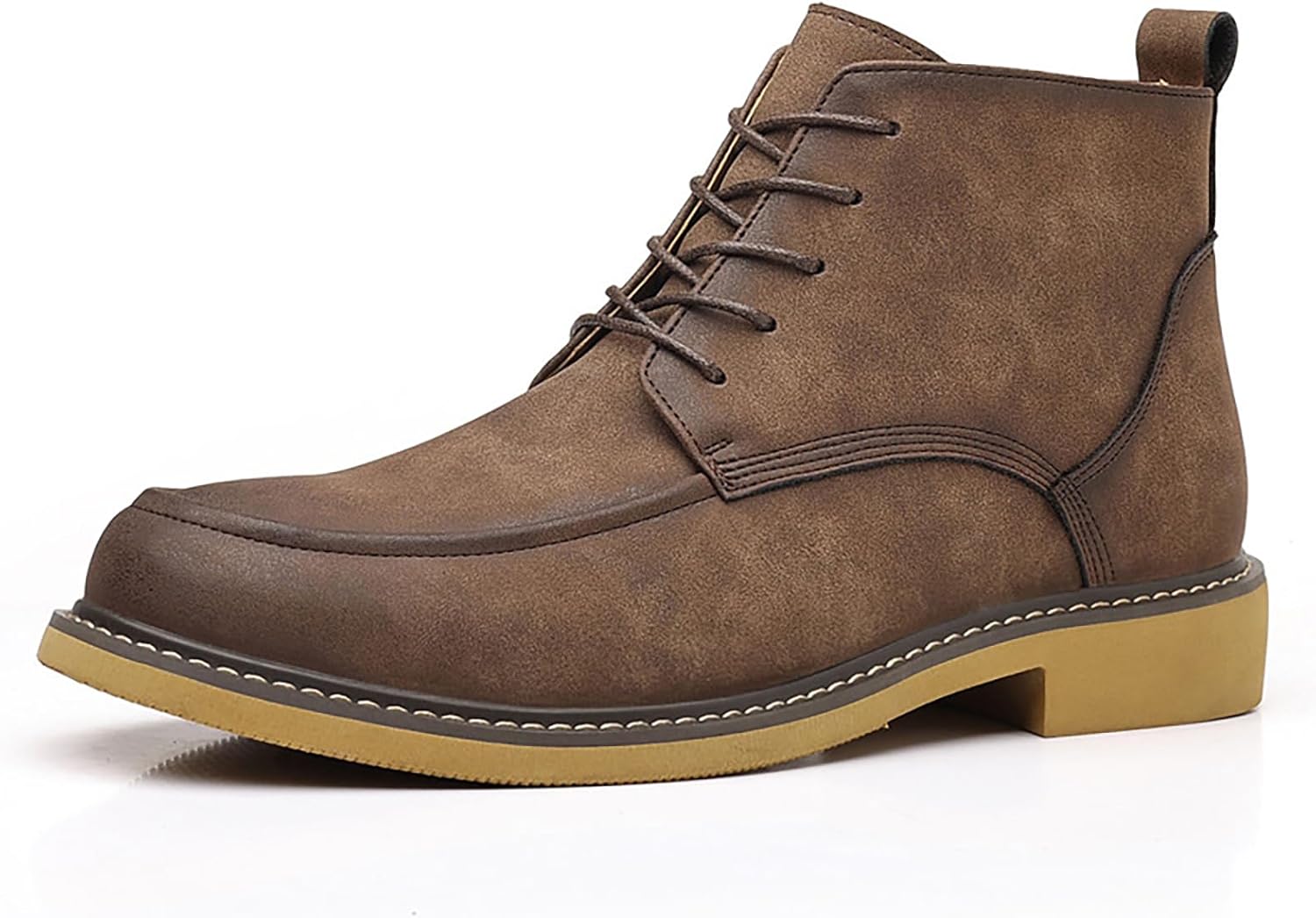 

Мужские кожаные ретро-окфорды TWODNAWK с острым носком, шнуровкой, удобные, на платформе с нескользящей подошвой, устойчивым каблуком, ботинки для официальных мероприятий, деловых встреч и свадеб, коричневый