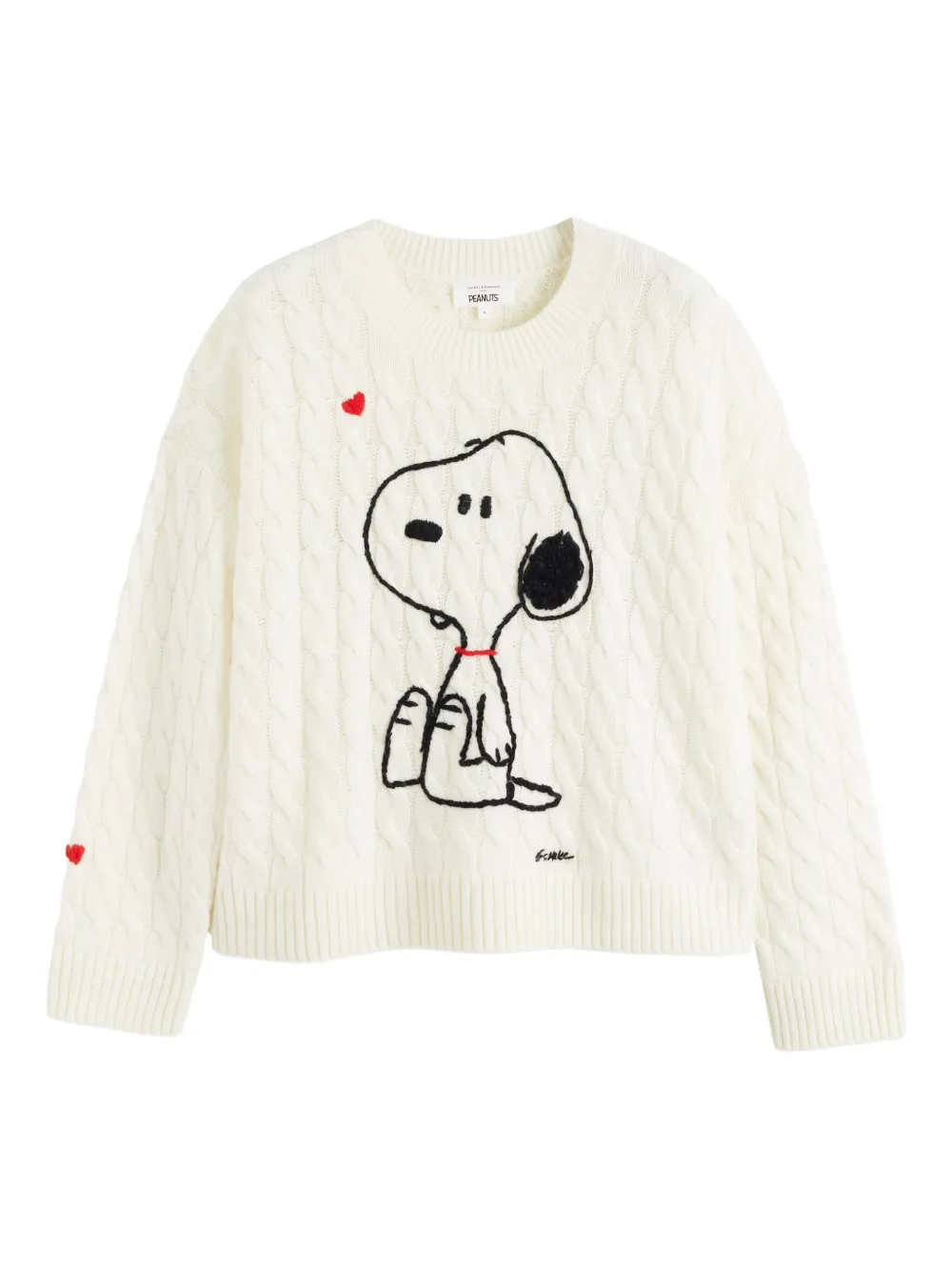 

Свитер фактурной вязки из коллаборации с Peanuts Chinti & Parker, нейтральный