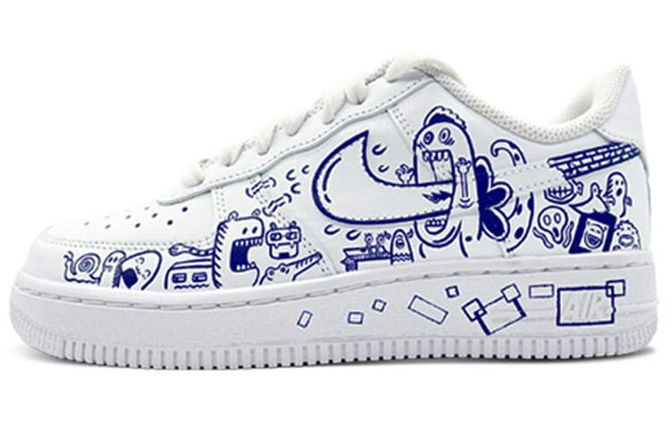 

Кроссовки Nike Air Force 1 Skateboard Shoes Men Low-Top Blue/White