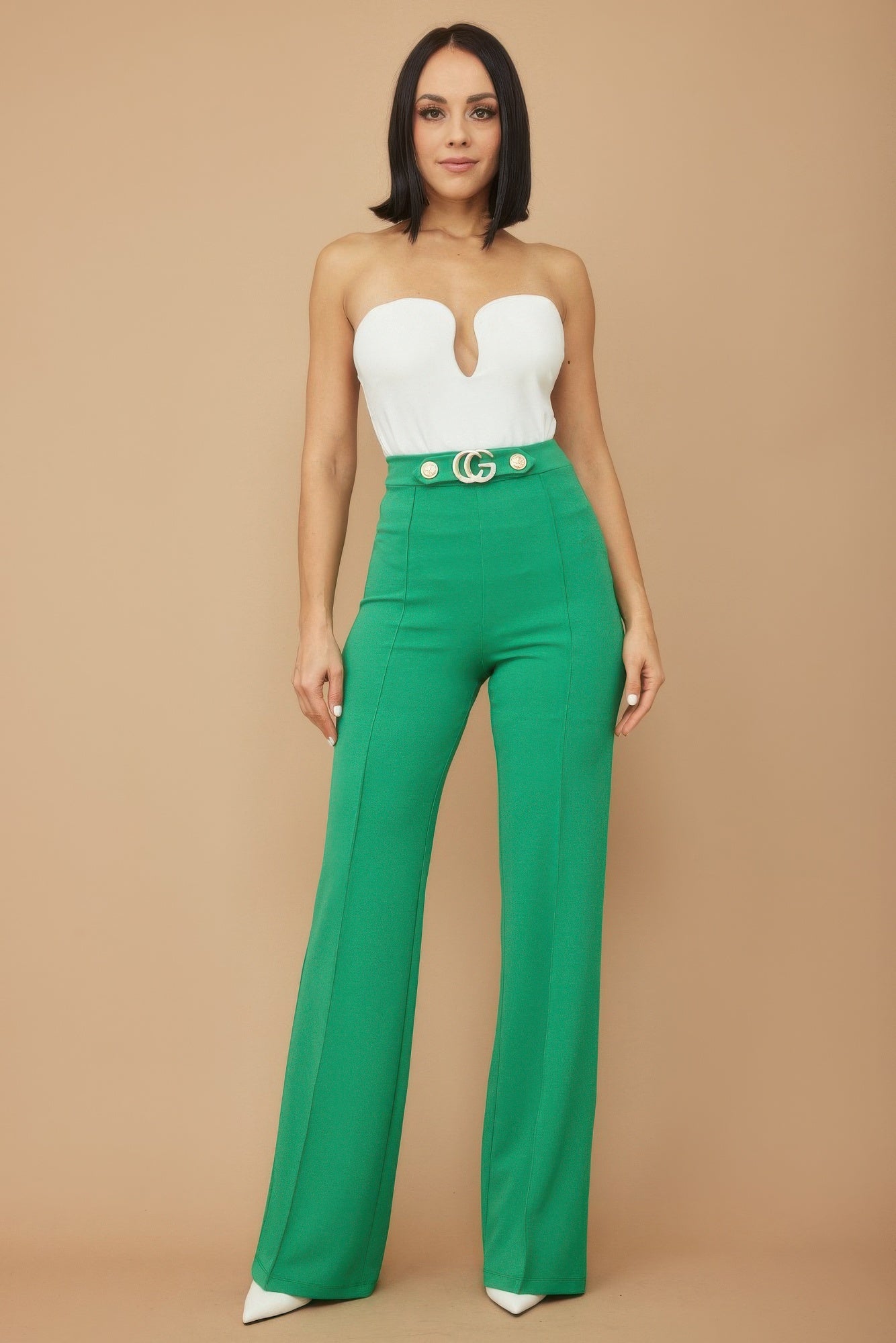 

Брюки с пряжками и пуговицами Cg FASHNZFAB, цвет kelly green