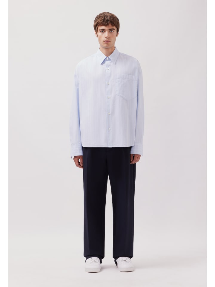 

Модная рубашка свободного кроя светло-голубого цвета Studio Seidensticker