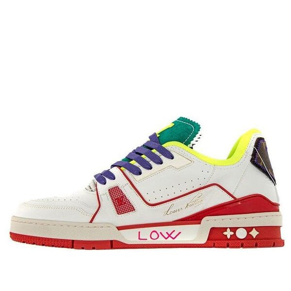 Кроссовки trainer upcycling sneakers 'white turquoise for china' Louis Vuitton, белый
