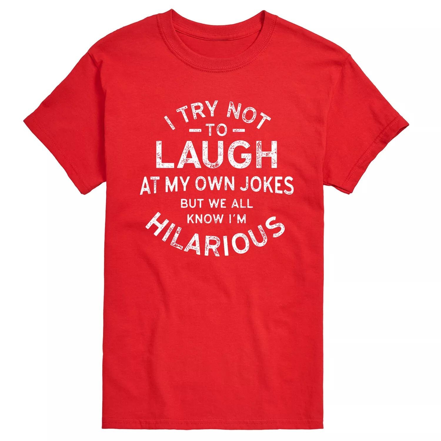 

Футболка Big & Tall Laugh Над собственными шутками Licensed Character, красный