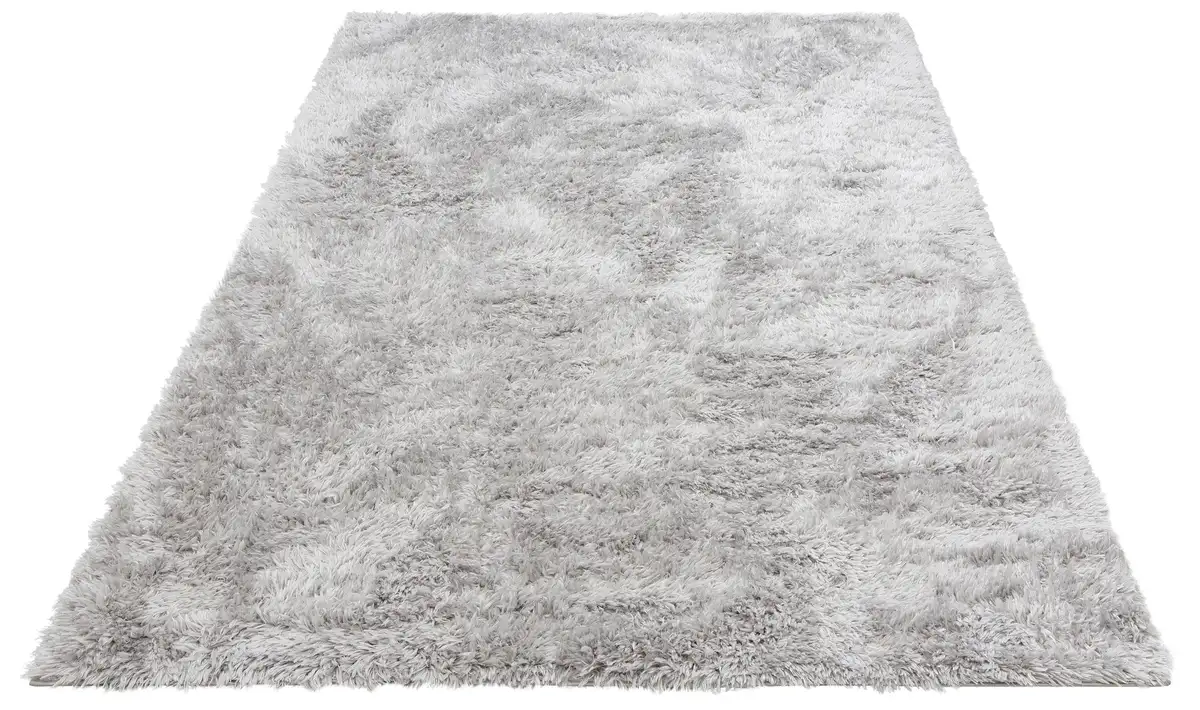 

Мой домашний лохматый ковер "Болдо", прямоугольный, особенно мягкий благодаря микрофибре, лохматый ковер My home 200х290 см, светло-серый