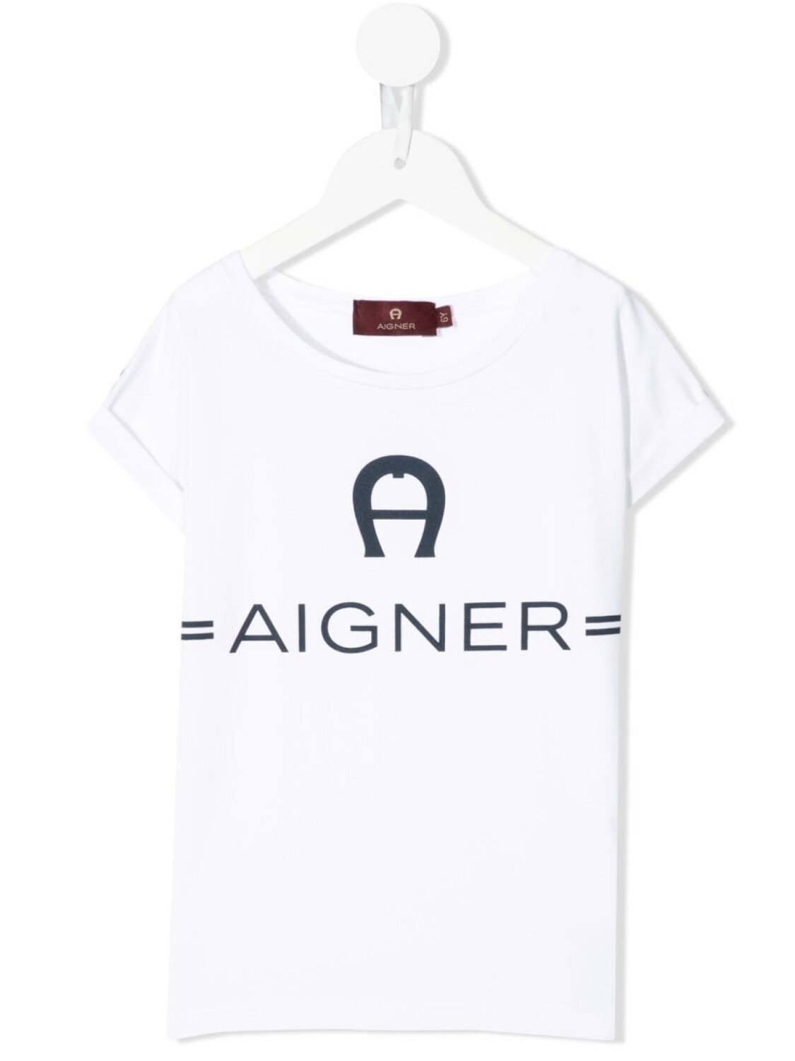 

Aigner Kids футболка с рукавами кап и логотипом, белый