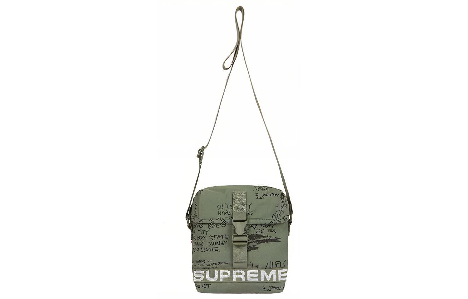 

Нейлоновая наплечная сумка, через плечо унисекс зеленая Supreme
